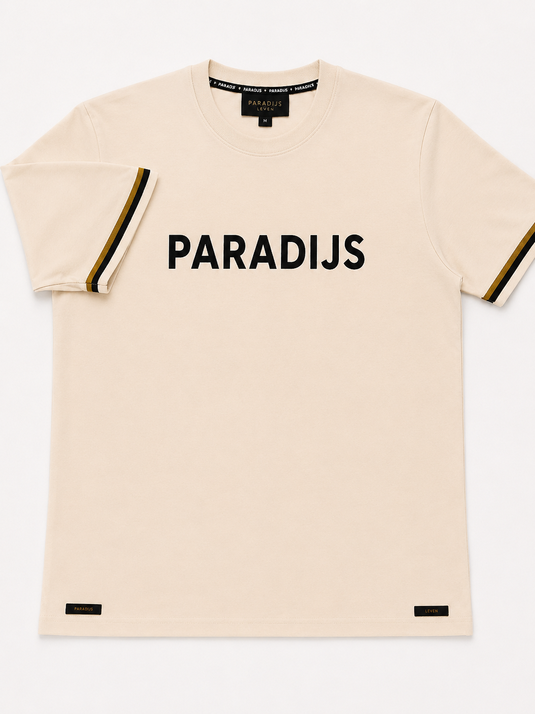 P03 Essential Logo T-Shirt – Crème | Paradijs Leven