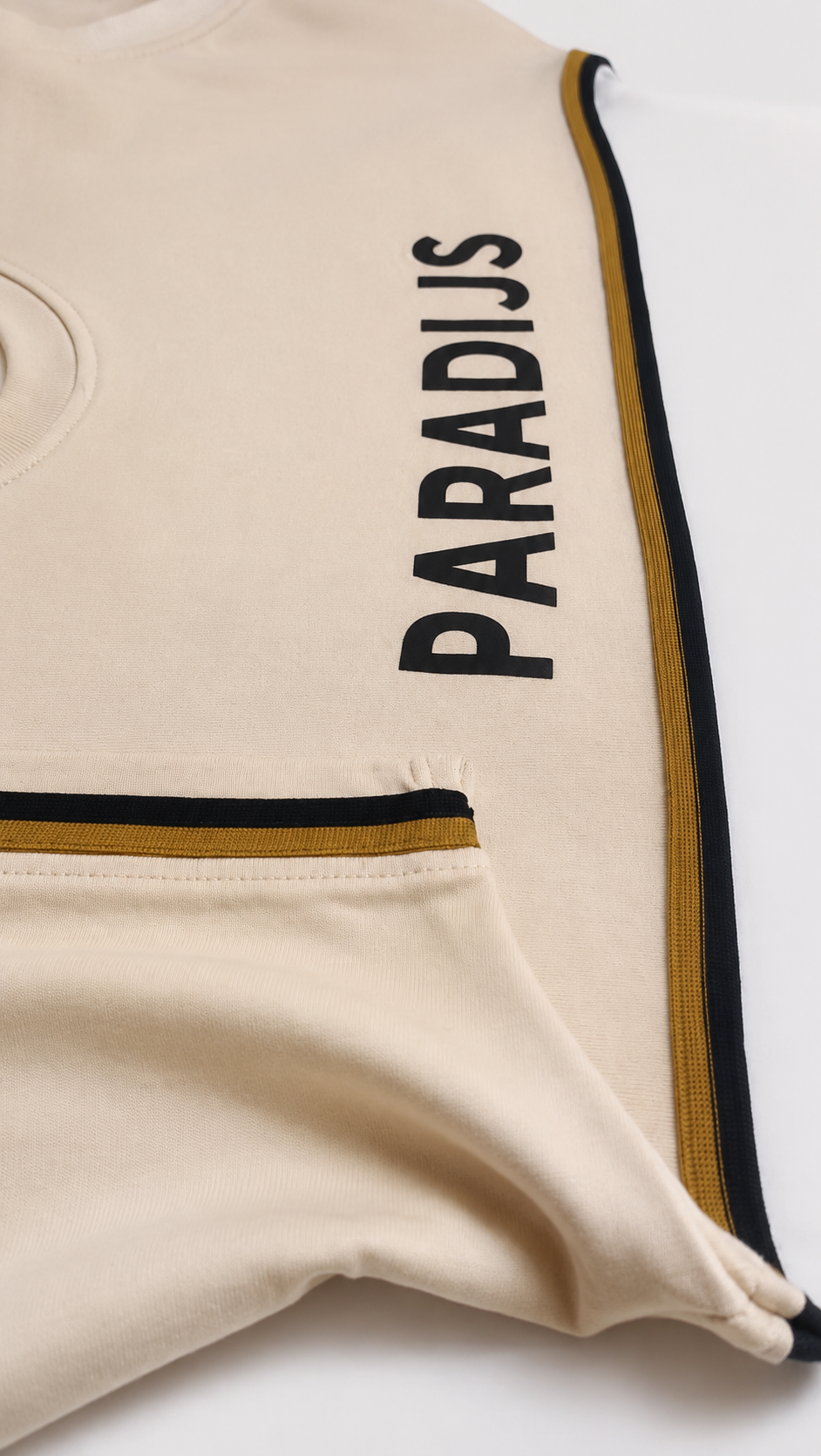 P04 Premium Signature T-shirt – Crème/Wit | Paradijs Leven
