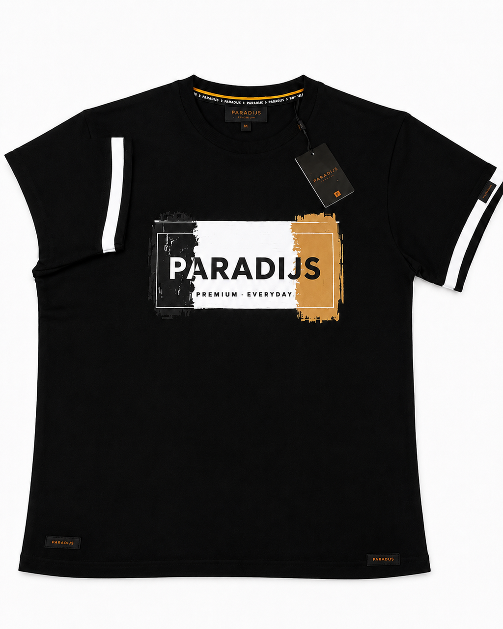 P01 Premium T-shirt met Graphic – Zwart | Paradijs Leven